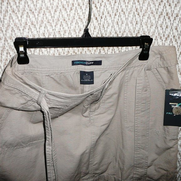 NWT French Cuff Skort Skirt Shorts size 8 Beige Khaki with Pockets - Picture 3 of 10